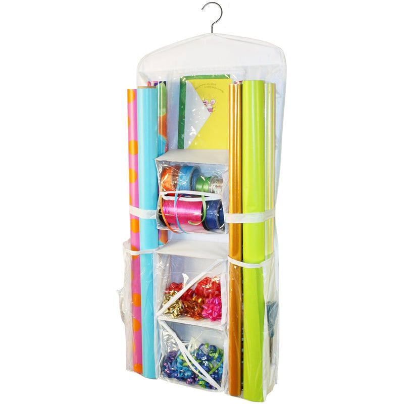 Gift Wrap Organizer - Storage For Wrapping Paper (All Sized Rolls), Gift Bags, B
