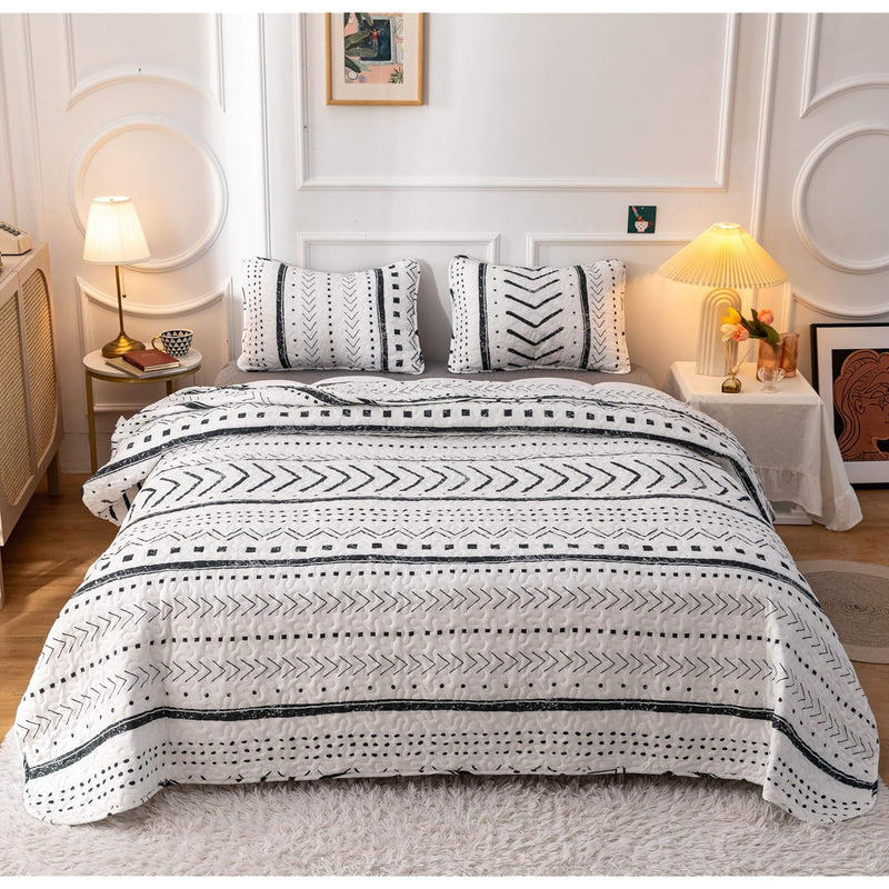 Quilt Boho Quilt Set Boho Bedding Bedspreads Queen Size,3 Pcs Bohemian Quilt S