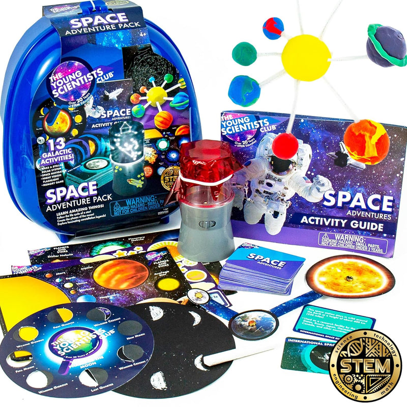 Space Adventures Pack, Stem Kit, 13 Educational Activities, Includes Reusable