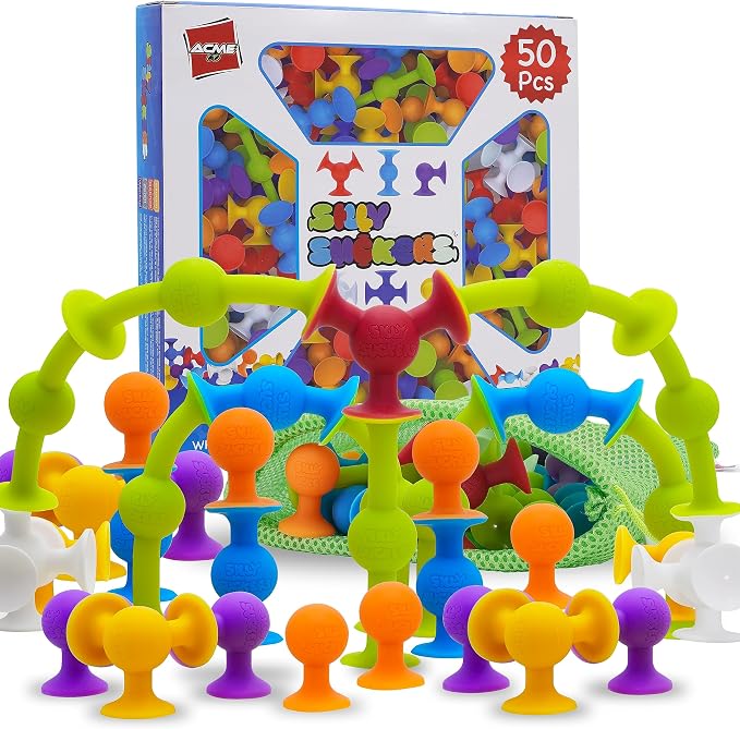 Suction Building Toy Set for Kids Ages 3+ Sensory Learning Activity