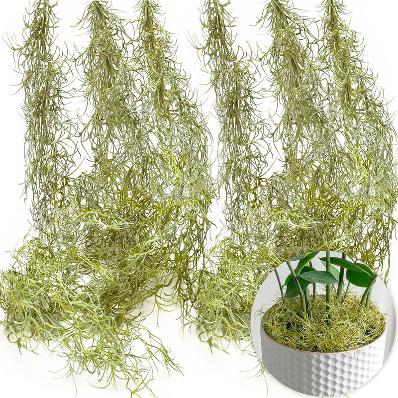 Seeko Spanish Moss, Fake Moss For Artificial Hanging Plants & Moss For Plants