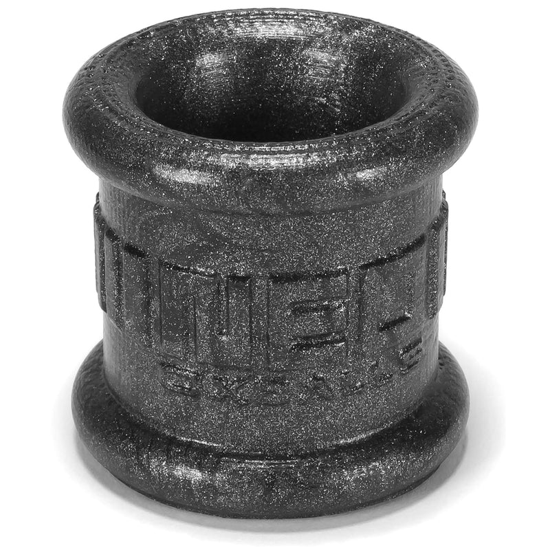 Neo Silicone Ball Stretcher & Cock Ring - Stretchy Testicle Stretcher For Men - Thick, Firm & Comfortable Fit - Hand Poured Pure Platinum Silicone - Tall - Smoke