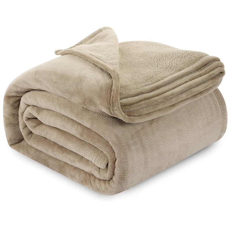 Fleece Polyester Blanket - Lightweight Fuzzy Soft Anti-Static Microfiber Bed B