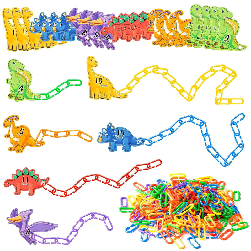 Strengthen Dinosaur Card C Clips Hooks Plastic Chain Links With Card Lacing