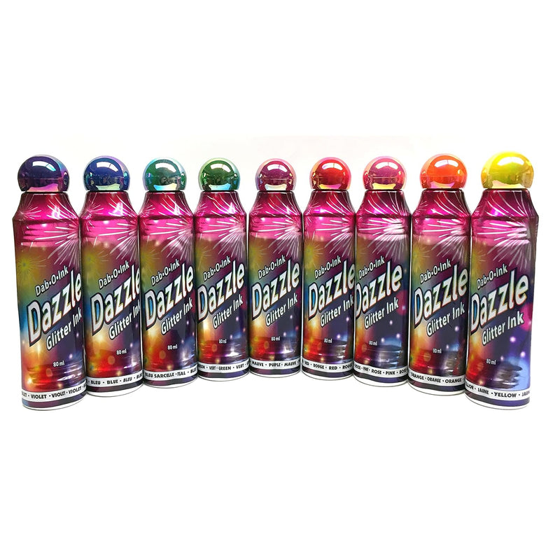 Dazzle Glitter Bingo Dauber/Dabber Ink 12 Pack Mixed Colors