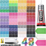 100800 Pcs Bedazzling Kit, 48 Colors Rhinestones with Glue & Tools