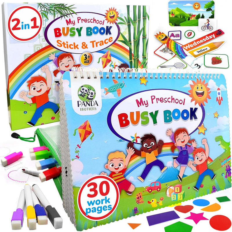 Toddler Busy Book, Montessori Toys For 3 4 5 Years, Preschool Learning Acti
