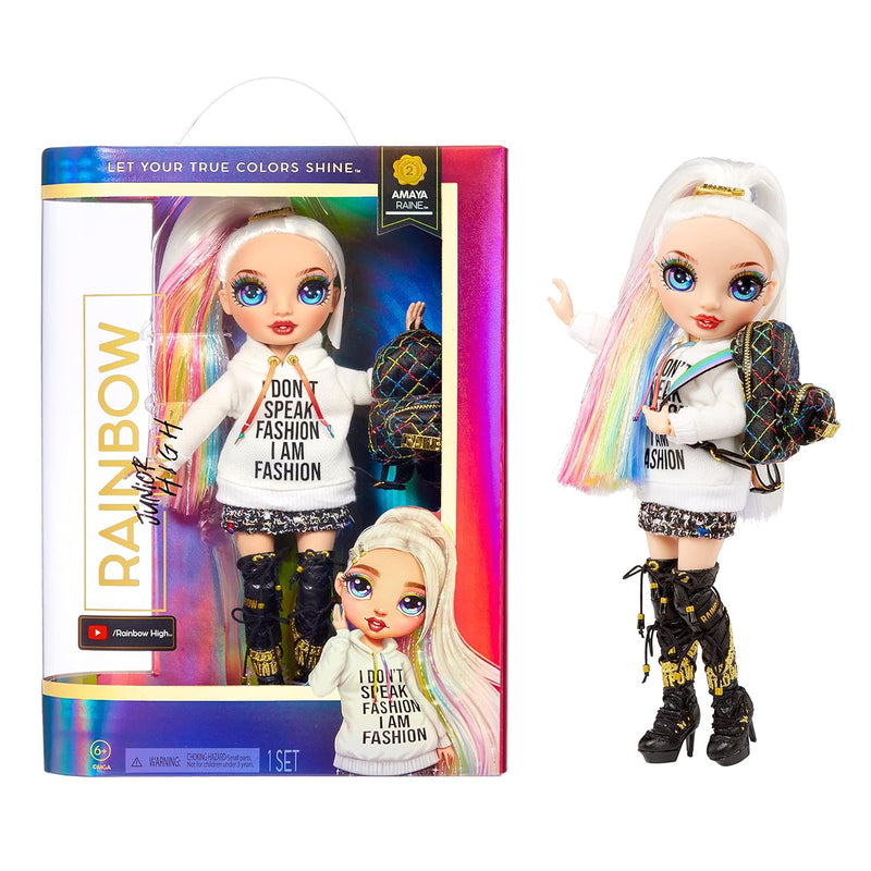 Jr High Series 2 Amaya Raine 9" Rainbow Posable Fashion Doll With Designer