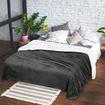 Sherpa Blanket Queen Size [Grey, 90X90 Inches] - 480Gsm Thick Warm Plush Fleece Reversible Blanket For Bed, Sofa, Couch, Camping And Travel