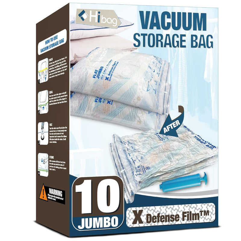 Vacuum Storage Bags, 10 Jumbo Space Saver Vacuum Seal Bags, Space Bags, Vacuum S