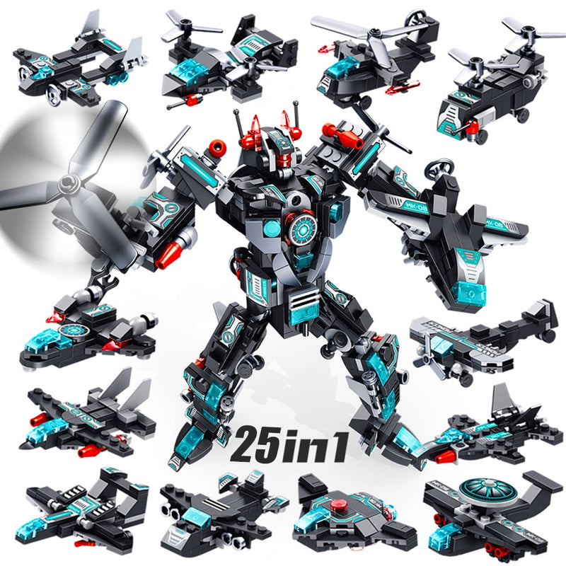 Robot Stem Building Toy For Boys, 25 In 1 Best Gift Toy For Boys Ages 6 7 8 9 10 11 12