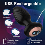 360° Rotating Prostate Massager – APP Control Vibrating Anal Plug with 9 Modes
