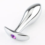 3PC Metal Anal Plug Set with Diamond Accents, Prostate Massager for Couples
