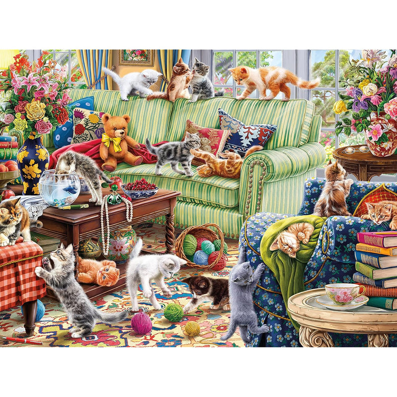Ceaco - Paws Gone Wild - Kitty Chaos - 500 Piece Jigsaw Puzzle