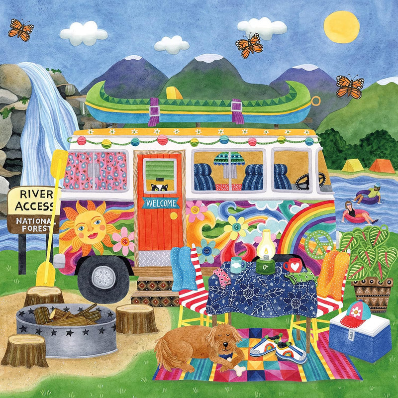 Ceaco - Happy Camper - Waterfall Camper - 300 Piece Jigsaw Puzzle
