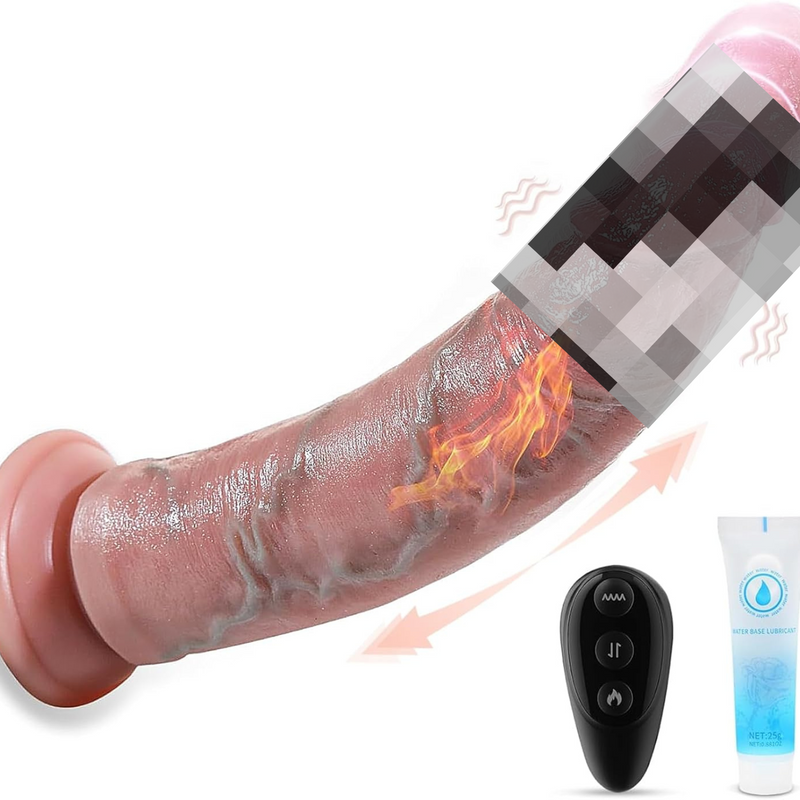 Thrusting Dildo Vibrator – Realistic Heated Suction Cup Toy with 10 Vibration Modes