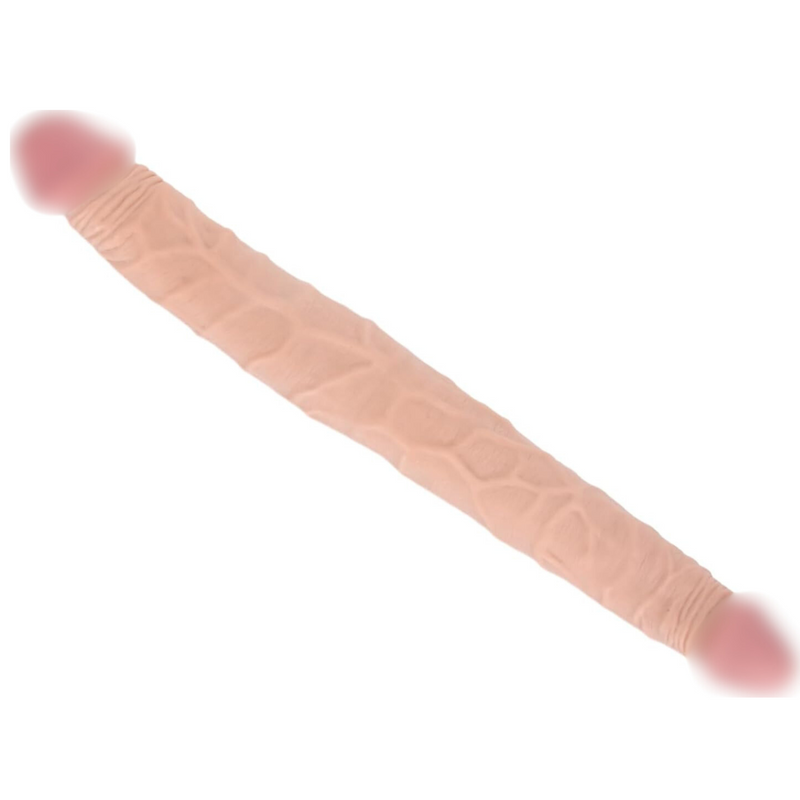 14.5" Realistic Double-Ended Dildo, Flexible Dual Dong for Vaginal & Anal Play