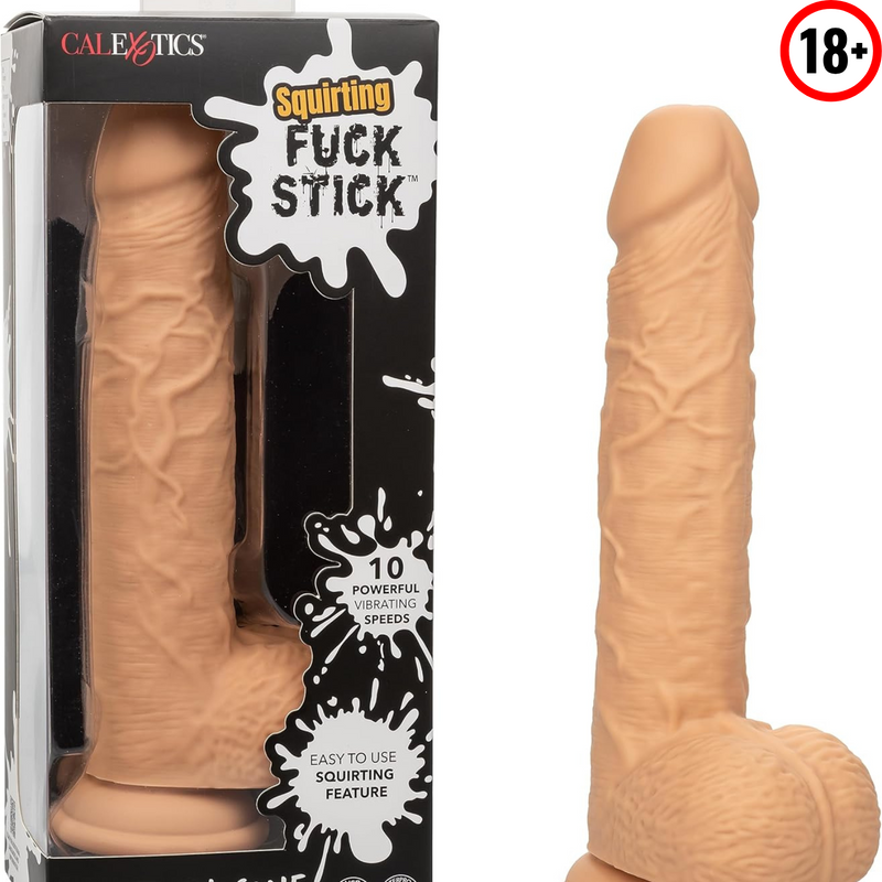 Squirting Vibrating Dildo with Suction Cup – Ivory, Realistic Design for Pleasure