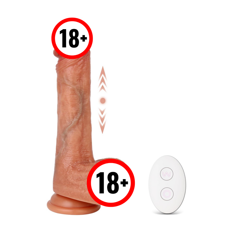 Thrusting Dildo Vibrator – Remote Control G-Spot & Anal Toy with 5 Vibration Modes