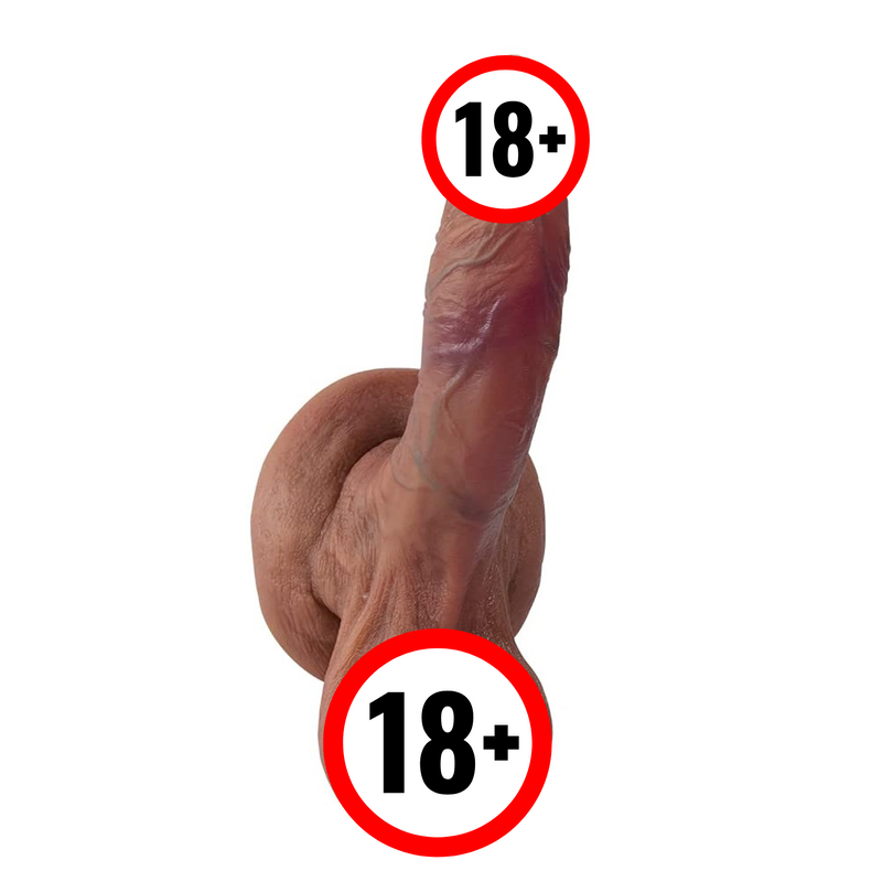 7.09 Inch Realistic Dildos Feels Like Skin, Soft Silicone Anal Dildo With Strong Suction Cup For Hands-Free Play, Dildo With Balls Lifelike Fake Penis, G Spot Stimulator Adult Sex Toys For Women