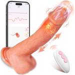 Dildo Thrusting Dildos Realistic Vibrator - Vibrators Adult Sex Toys For Women?Silicone 8 Inch Suction Cup Fake Penis Anal G-Spot Stimulator And Couple Pleasure With 5 & Vibrating Mode