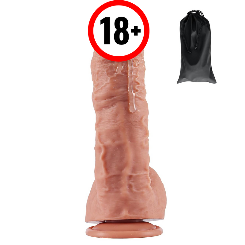 Big Liquid Silicone Dildo, 2” Diameter Thick Huge Dildos &Strong Suction Cup,Realistic Veins&Full Shaped Balls&Storage Bag,Compatible Strap-On Harness Fat Cock Penis Adult Sex Toy G-Spot (Flesh)