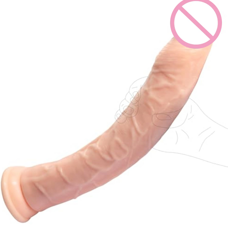13 Inch Huge Realistic Dildo Anal Adult Toys, Big Long Dildo With Small Glans For G Spot Anal Stimulation, Body-Safe Material Jelly Thin Dildo With Suction Cup, Anal Sex Toys For Men Women Couple