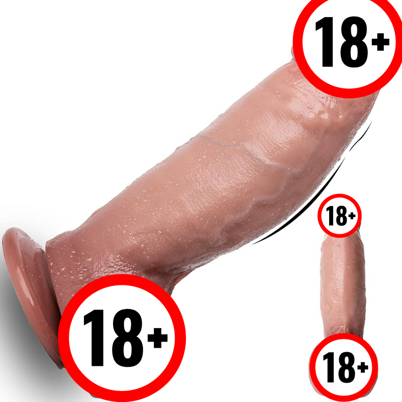 Realistic Huge Thick Big Monster Dildo - Soft Real Skin Fat Curved Dildo With Powerful Suction Cup, Bbc Anal G Spot Dual Density Silicone Dildo, Fake Penis Adult Sex Toys & Games For Women Men