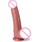 9.05 Inches Huge Flesh Lifelike Dildo - Realistic Skin Texture, Thick Liquid Silicone With Powerful Suction Cup - Adult Sex Toys For Couples, Men, Women