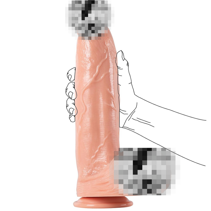 2.83’’ Diameter Huge Thick Dildo, 13 Inch Realistic Giant Dildo Feels Like Skin, Lifelike Penis Monster Dildos With Suction Cup For Women/Men/Couples, Adult Sex Toy For Vaginal G-Spot & Anal Play