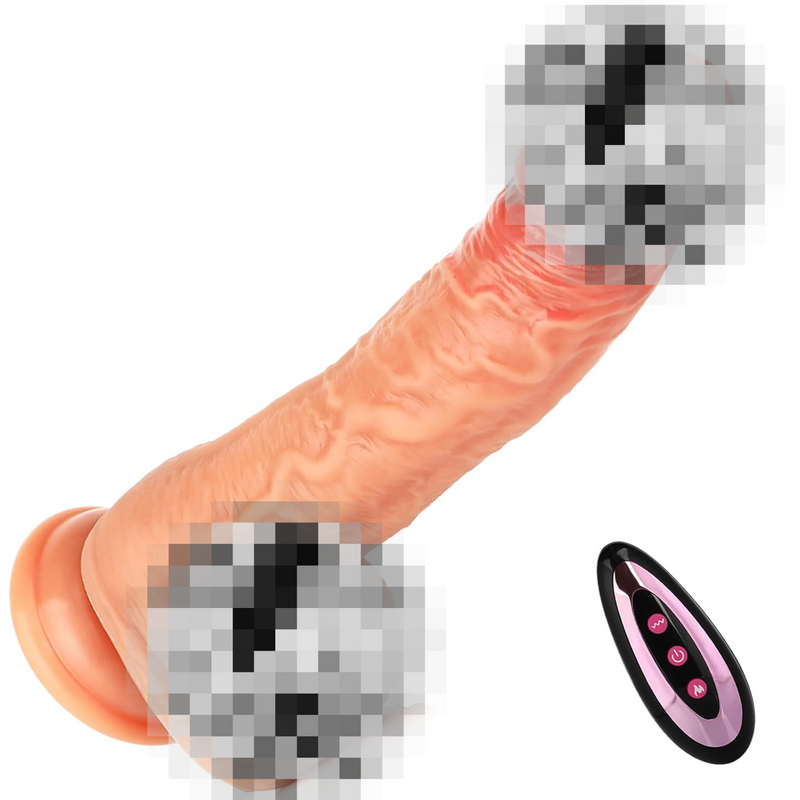 Thrusting Dildo Vibrator Sex Toys For Women, 8.1" Vibrating Realistic Penis Dildo For G Spot Anal Stimulation With 3 Telescopic & 9 Vibration Modes, Suction Cup Dildos Male Adult Toys For Couples Play