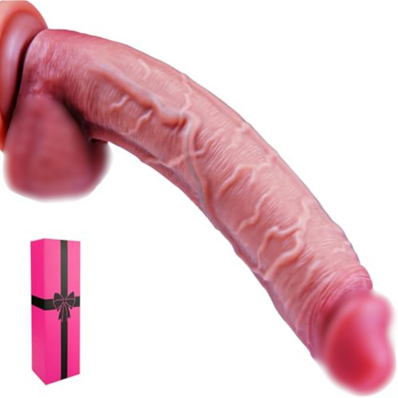 12 Inch Soft Silicone Extra Long Dildo With Balls, 10 Inch Extra Large Xxl Thick Anal Dildo With Strong Suction Cup, Realistic Big Giant G Spot Stimulator Penis Adult Sex Toys For Gay Lesbian Couples