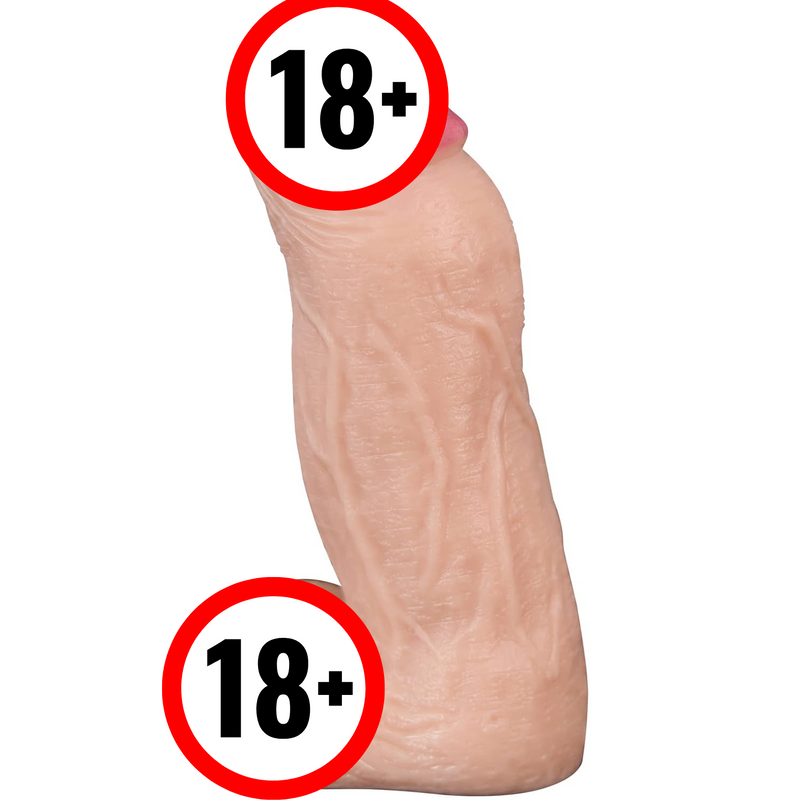 Super Big Size Realistic Dildo, 3.15Inch Huge Penis Suction Cup Base, Adult Sex Toys Product For Female, Couple (Skin)
