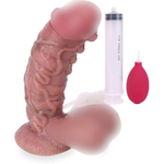 7.68" Curved Silicone Squirting Monster Dildo With Suction Cup,Animal Soft Fake Penis Hands Free Play, Adult Toys For Women Men Gay Couples