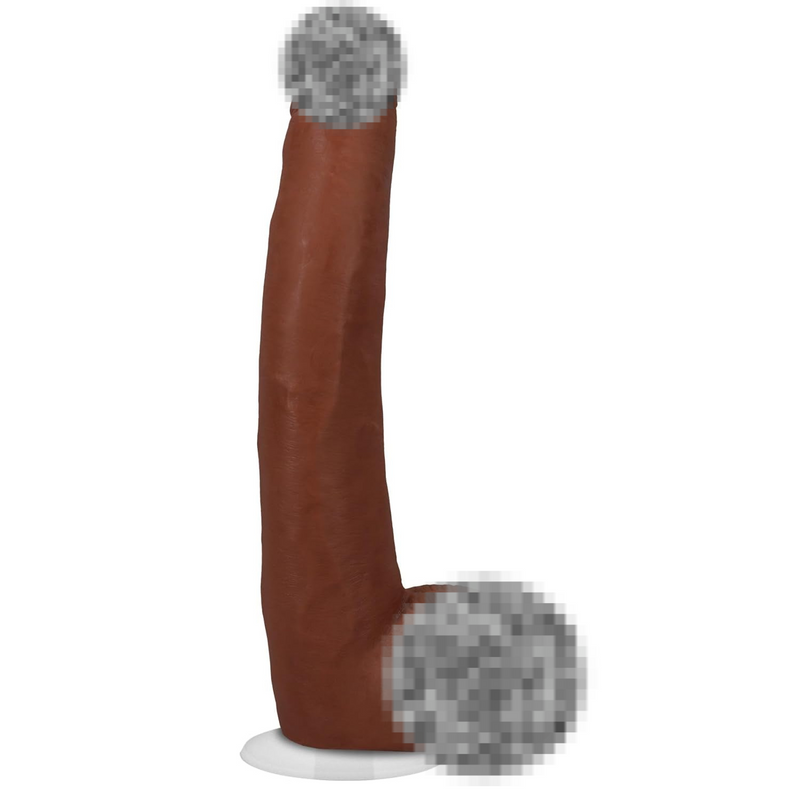 Signature Series - Alex Jones - 11 Inch Realistic Ultraskyn Dildo With Removeable Vac-U-Lock Suction Cup - F-Machine & Harness Compatible - For Adults Only, Caramel