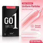 Super Thin Black Granular Condoms – 10 Pack