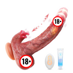 Realistic Thrusting & Licking Dildo Vibrator – 9 Modes, Heating, Remote Control