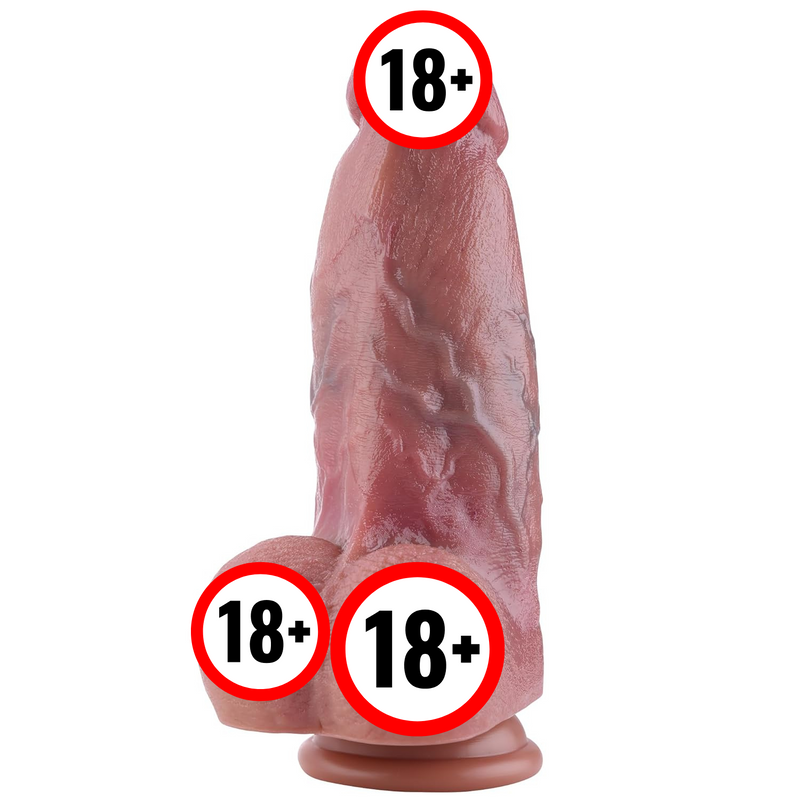 9.5” Thick Dual-Density Dildo, 6.5” Insertable Realistic Silicone Dong With Removable Kilclok System, Gahr L, High-End Series