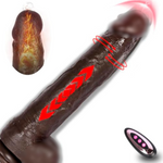 Big Black Thrusting Dildo Vibrator - Heated Huge Thick Bbc Dildo With Suction Cup, Xl Large Liquid Silicone Girthy Dildos With 7 Thrusting 10 Vibration, Adult Sex Toys & Games For Women Men Gay