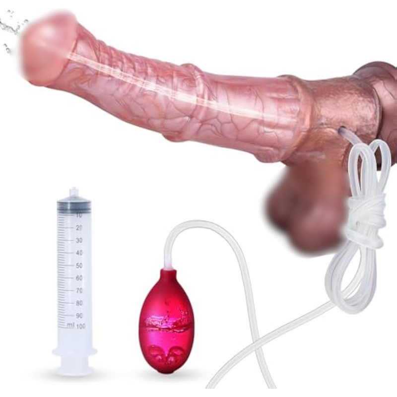 Realistic Ejaculation Spray Water Injection Large Horse Dildo Anal Dildo With Suction Cup Waterproof Reusable Silicone Horse That Mimics Ejaculation For Female Male Couples (Yc-Fazs2081M)
