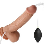 Realistic Squirting Dildo 8.66 Inch Ejaculating Cumming Dildo, Suction Cup G-Spot Anal Hands-Free Soft Dildos Fake Penis Cock, Sex Toy For Women Gay Men Solo Couples Pleasure