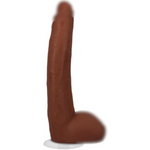 Doc Johnson Signature Series - Alex Jones - 11 Inch Realistic ULTRASKYN Dildo with Removeable Vac-U-Lock Suction Cup - F-Machine & Harness Compatible - for Adults Only, Caramel