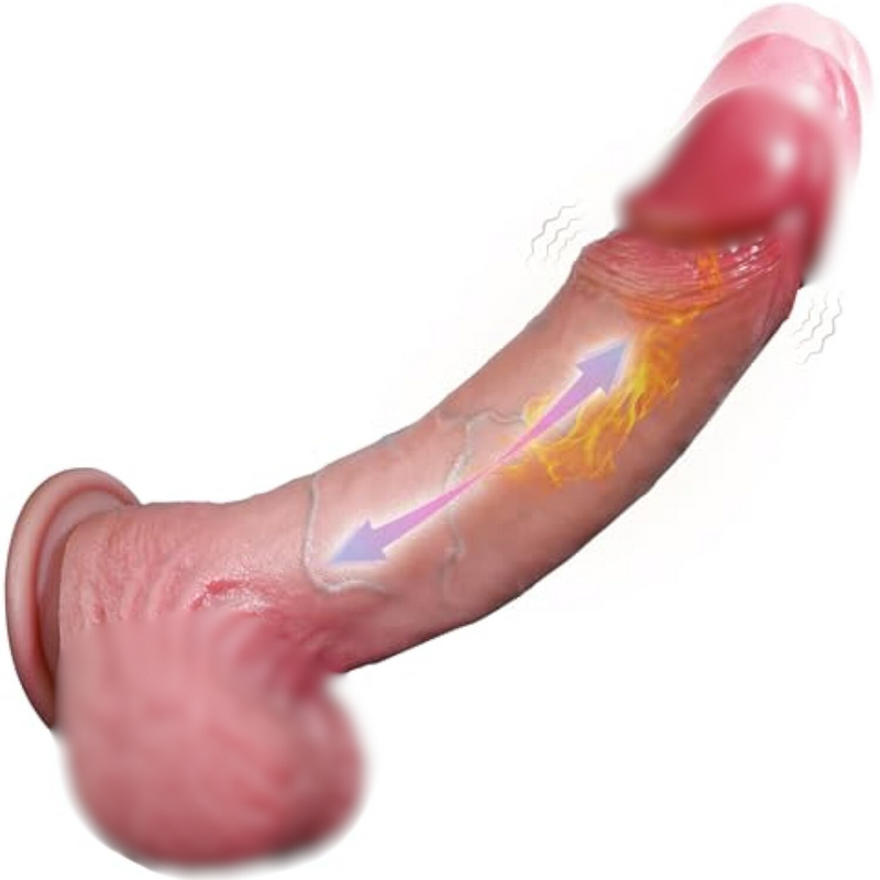 Thrusting Dildo Sex Toys For Women - 10.47'' Realistic Suction Dildos With 7 Thrusting & 10 Vibrating & Heating For G-Spot Vagina Anal Stimulation, Remote Control Vibrator Sex Toys For Women Couples