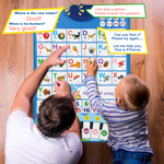 Interactive Alphabet Wall Chart For Toddlers 2-4 “ Learn Abc Letters, Numbers, Words, Spelling Toys For Toddlers, Kids Learning Toys, Speech Therapy Toys For Toddlers 1-3, Alphabet Toys