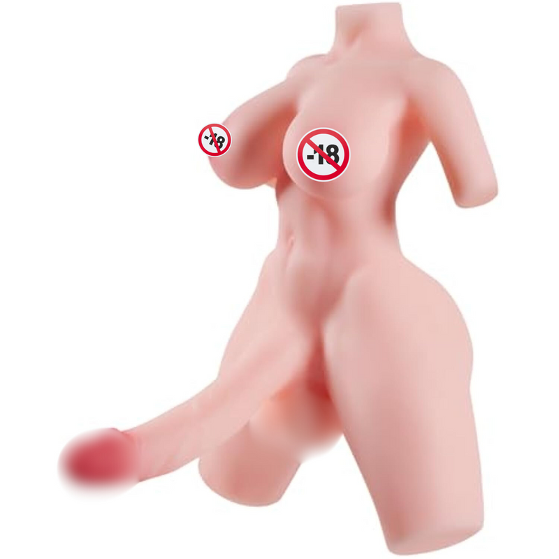 Shemale Mini Sex Doll Trans Futa Sex Toy For Men, Small Dildo Pocket Pussy With Boobs And Ass, 2.1Lb Shemale Torso Sex Dolls For Men Gay Sex Toy