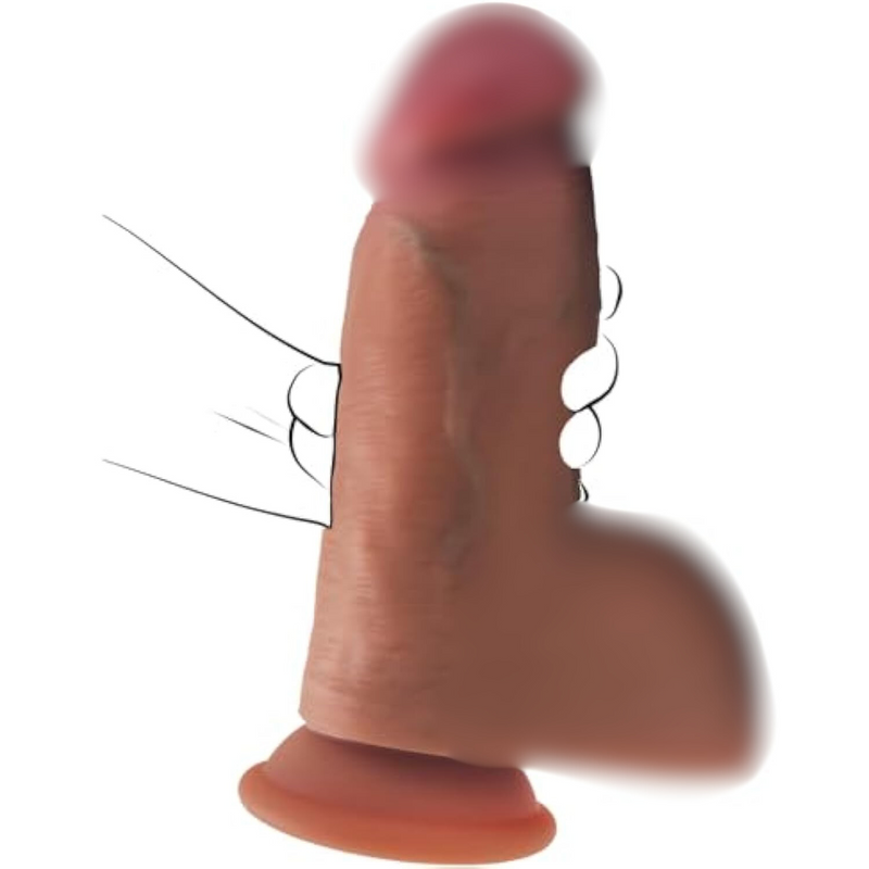 Huge Thick Dildo Sex Toy, 2.48'' Diameter Adult Realistic Silicone Dildo With Strong Suction Cup For Vaginal G-Spot Stimulation, Adult Toys For Men Women Couple Gay Pleasure (Flesh)