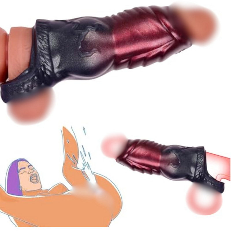 Knot Penis Sleeve Cock Sleeve, Cock Ring Penis Extender Ultra-Soft Penis Enlarger For Couples, Delay Ejaculation Stronger Erection Enhancement, Silicone Penis Rings For Testicles G Spot Stimulation