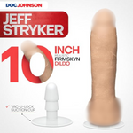 Doc Johnson Signature Series - Jeff Stryker - 10 Inch Realistic FIRMSKYN Dildo with Removable Vac-U-Lock Suction Cup - F-Machine & Harness Compatible - for Adults Only, Vanilla