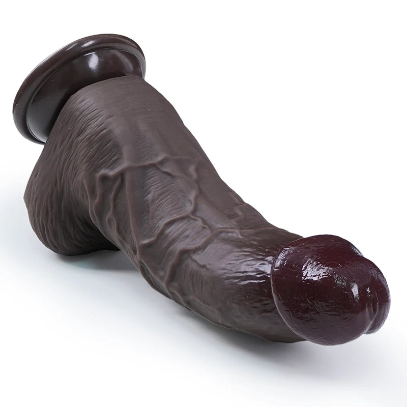 Realistic Silicone Dildo with Suction Cup Thick Dong for Women