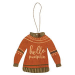 Cwi Fall Decor - Sweater Weather Hello Pumpkin Ornaments 3Pc Set